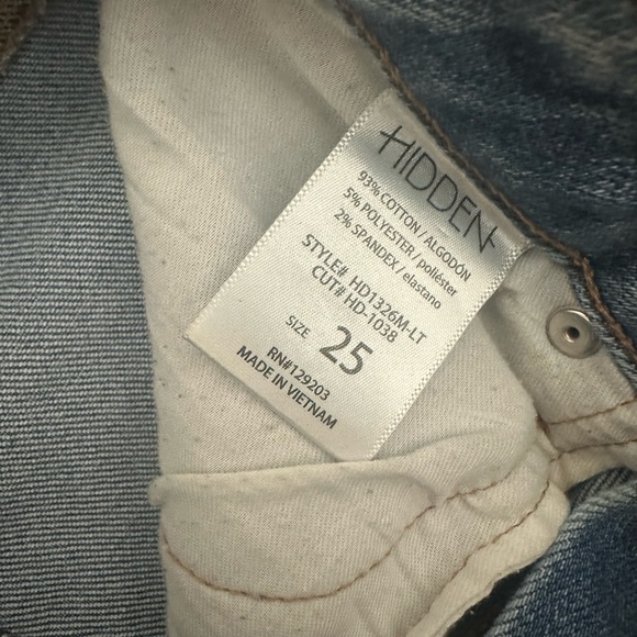 Hidden classic straight Blue Distressed Jeans - Picture 4 of 6